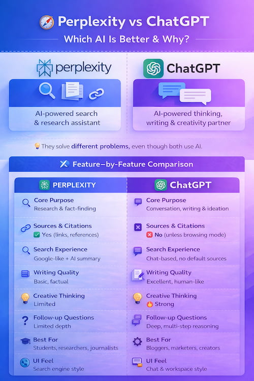Perplexity AI vs ChatGPT 