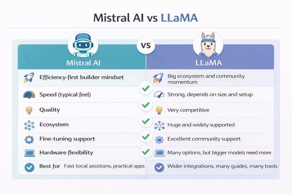 Mistral AI vs LLaMA